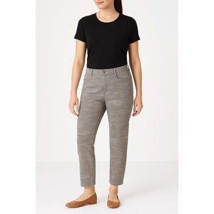 JJill Pants‎ Womens Size Petite 6 Green Camouflage Pattern Button Utility Modern